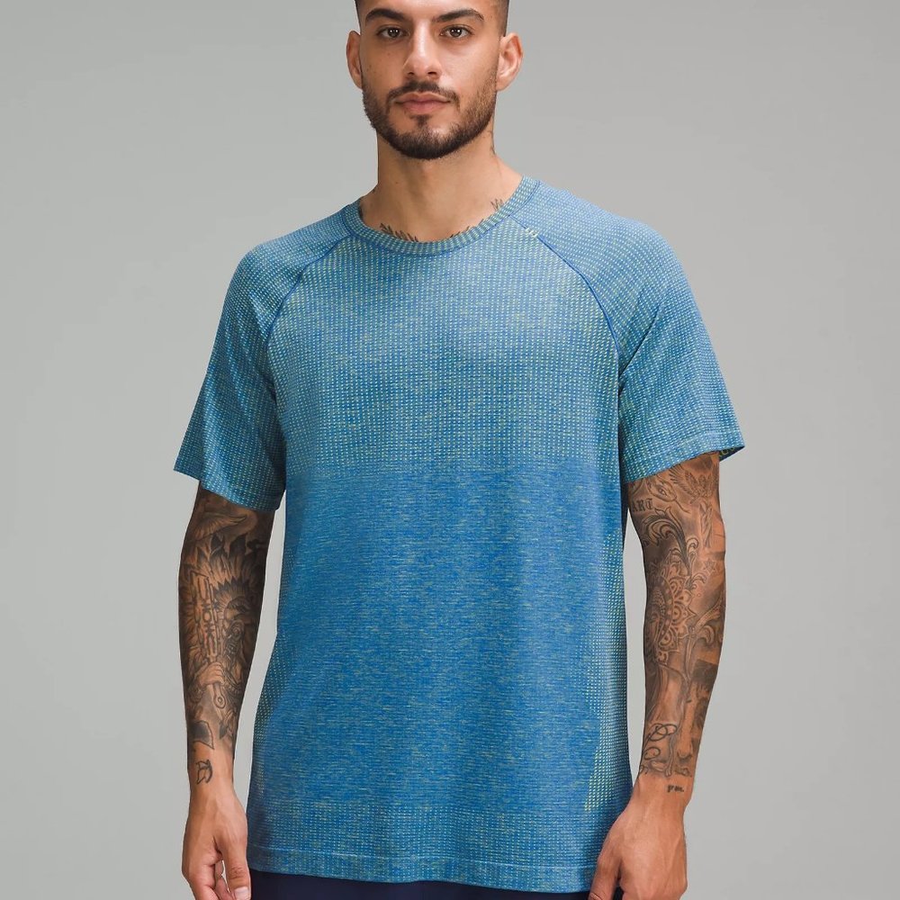 Lululemon Metal Vent Tech Short-Sleeve Shirt (Blue/Silver)